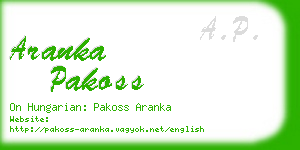 aranka pakoss business card
